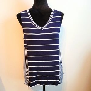 Alya Navy/white striped top sx M